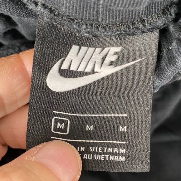 Nike Men's Sweatpants Medium Joggers 100% Cotton Elastic Waistband & Cuffs Black - Picture 10 of 13
